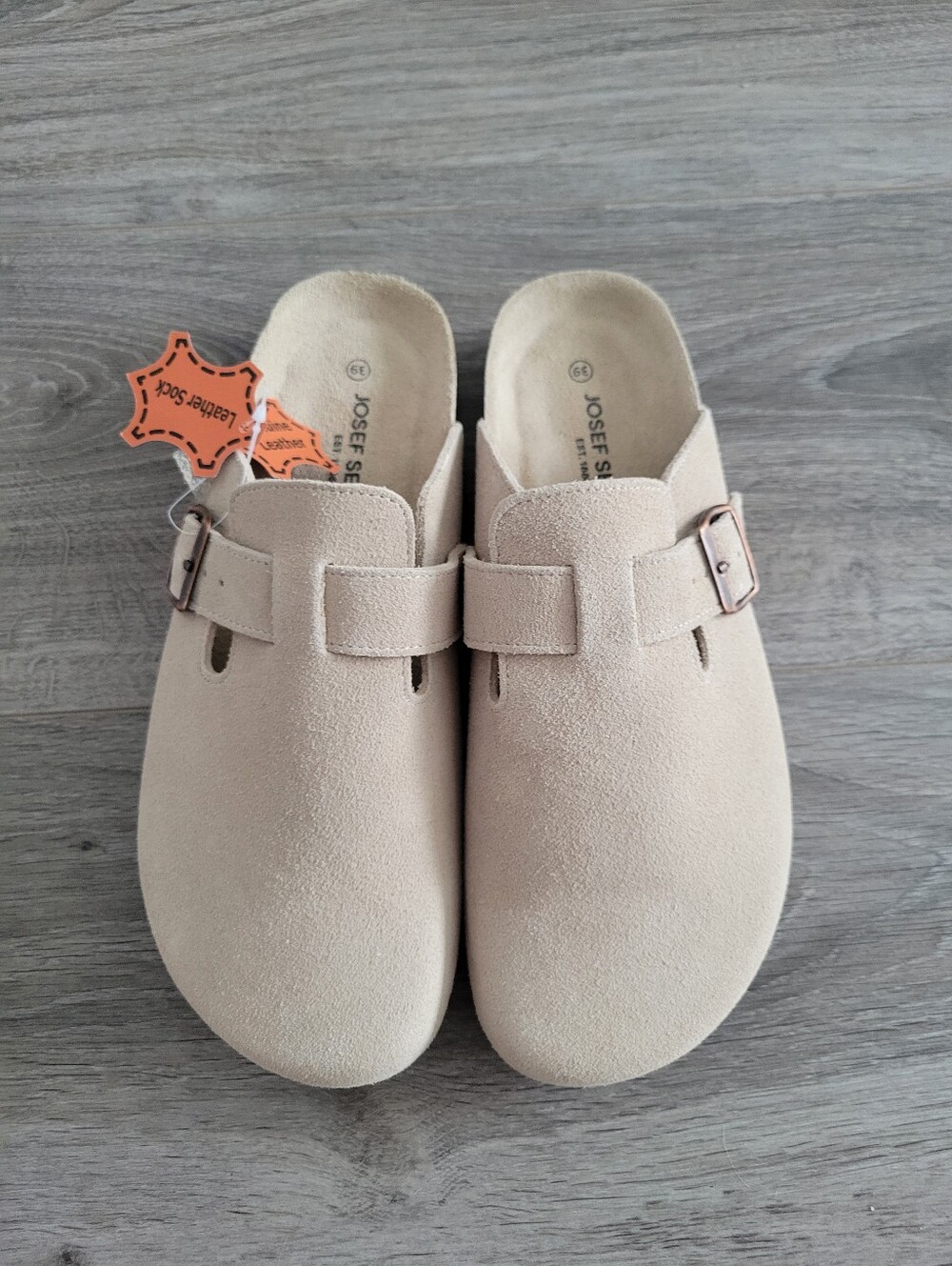 New Suede Clog Sandals Size 8